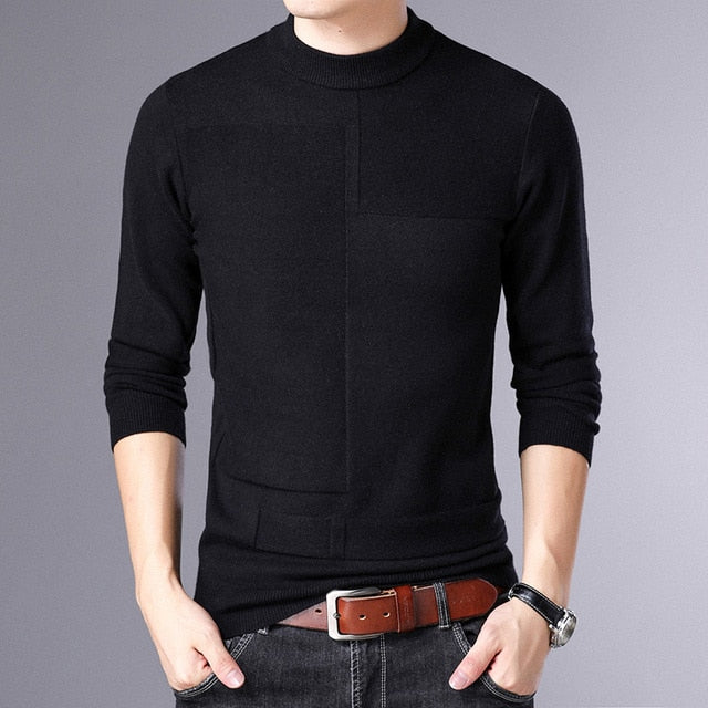 Simple Knit Pullover Crew Neck Sweater