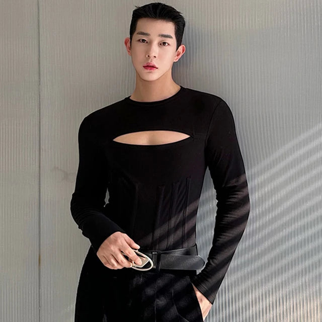 Hollow Out Long Sleeve T-Shirt