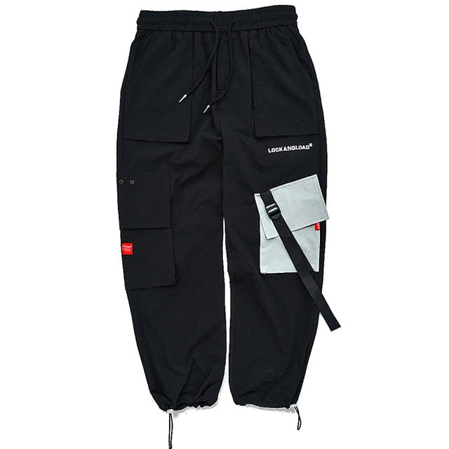 Contrast Pocket Hip Hop Streetwear Men Jogger Pants - FanFreakz