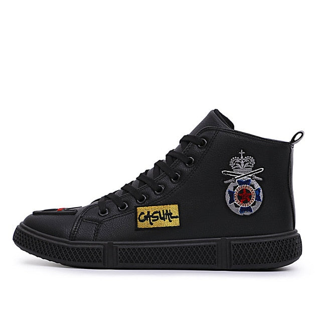 Casual with Embroidery and A Letter Patch Toe Detail Men Sneaker - FanFreakz