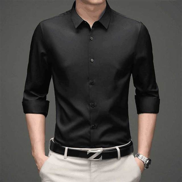 Breathable Solid Cotton Long Sleeve Shirt