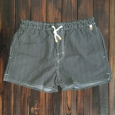 Stripes Drawstring Beach Shorts