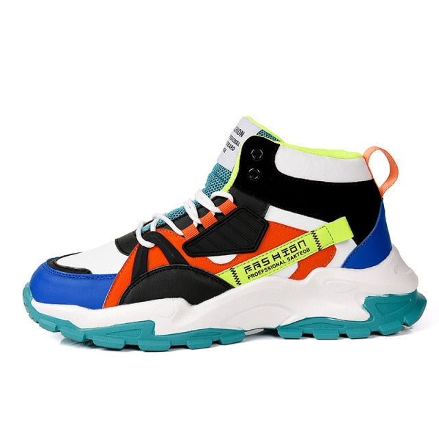 Vibrant Colorful Style High Top Sneakers