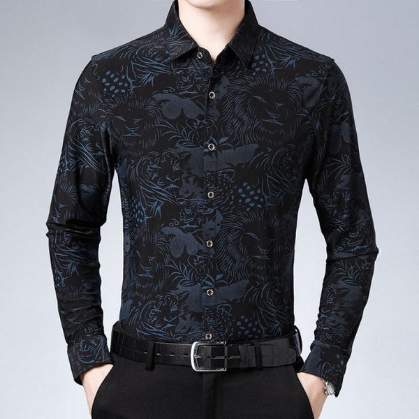 Big Cats Designer Printed Long Sleeve Shirt