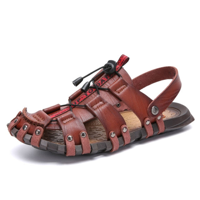 Genuine Leather Gladiator Style Sandals