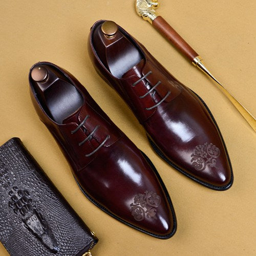 Genuine Leather Formal Dress Pointed Toe Handmade Crafted Man Shoes