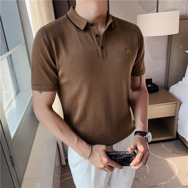 Solid Embroidered Dog Polo Shirt