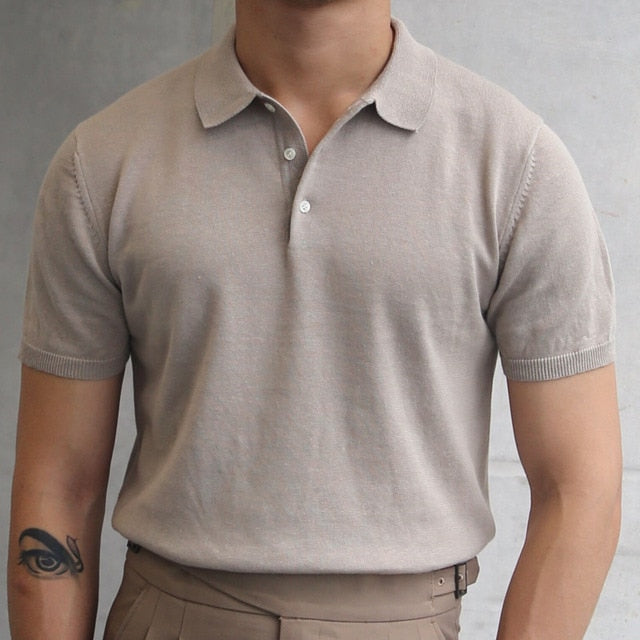 Relaxed Solid Slim Fit Men Polo Shirt