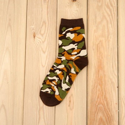 Colourful Camouflage Art Print Men Socks