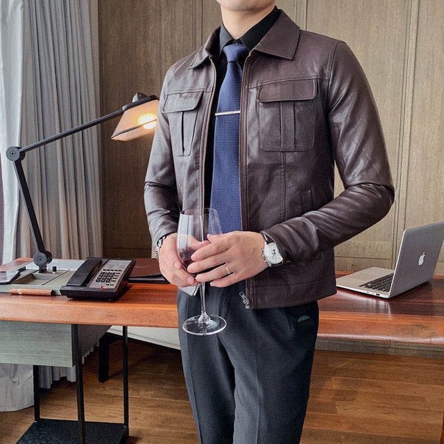 Bad Ass Faux Leather Motorcycle Faux Leather Jacket