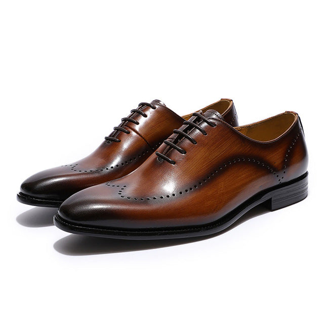 Simple Elegant Oxford Wingtip Men Formal Shoes