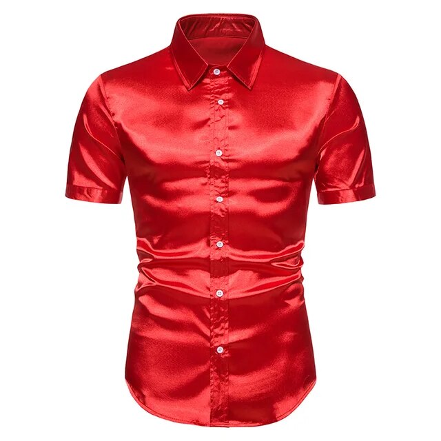 Solid Satin Luxury Dress Shirt