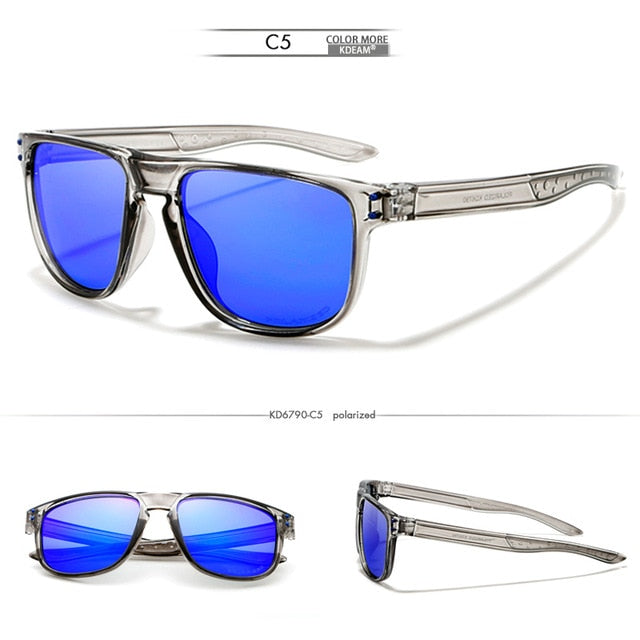 Square Lightweight Polarized Casual Simple Style Men Sunglasses