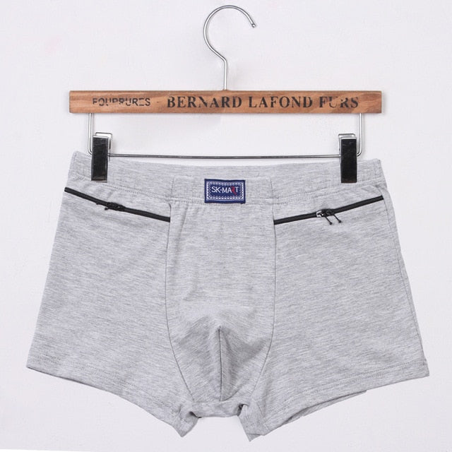 Double Zipper Pockets Breathable Boxers