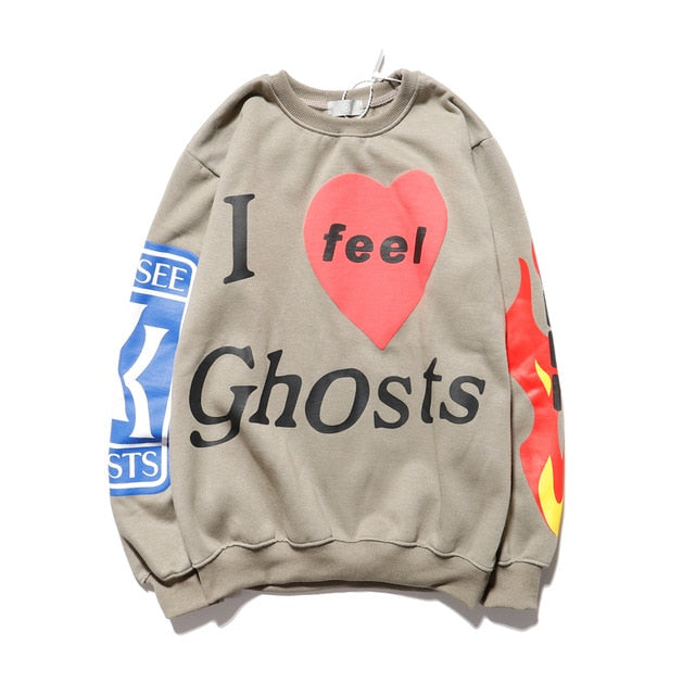 Skull Graffiti Style Printed Men Loose Hoodie
