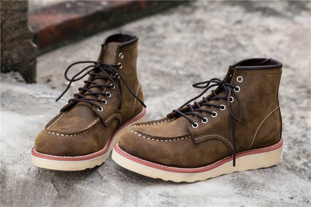 Goodyear Welted Vintage Genuine Leather Ankle Boots