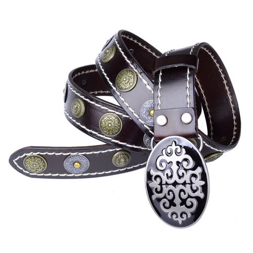 Gladiator Metal Leather Belt