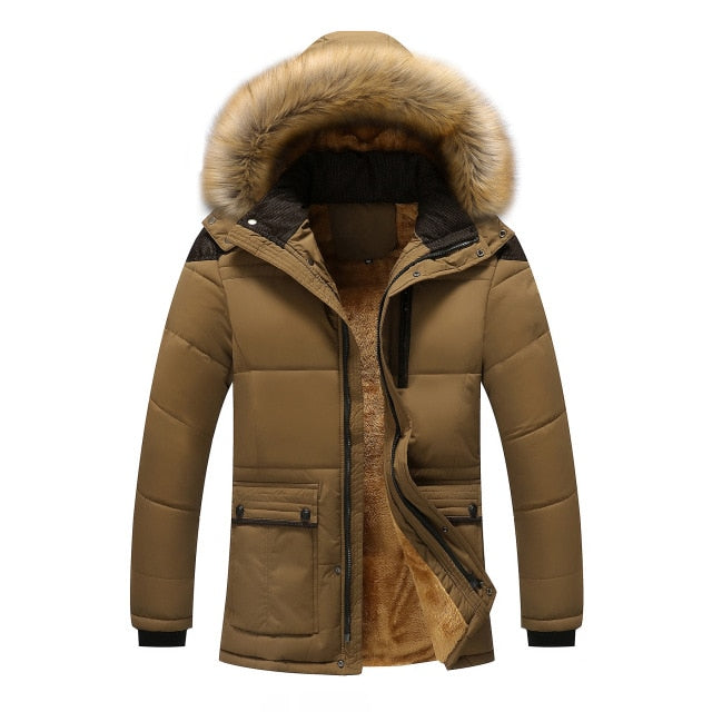 Fur Hooded Cotton Parka