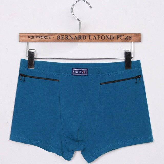 Double Zipper Pockets Breathable Boxers