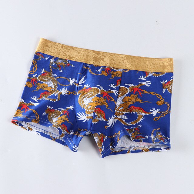 Dragon Printed Breathable Cotton Boxer