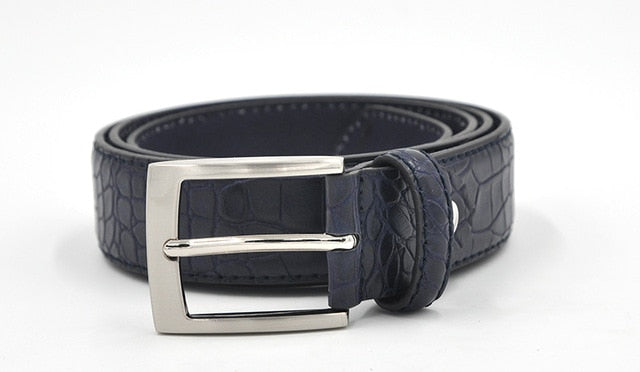 Crocodile Pattern With Faux Split Leather Men Belt