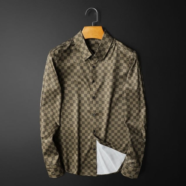 Classic Checkered Pattern Long-Sleeved Shirts