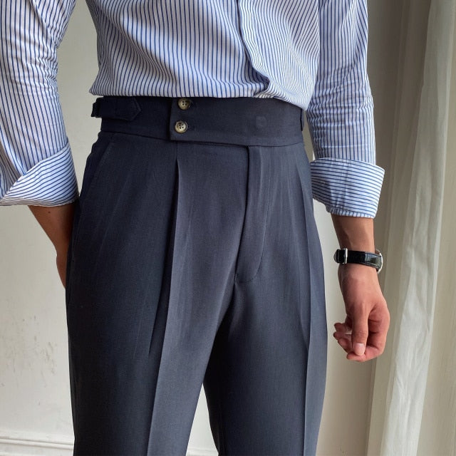 Formal British High Waist Straight Pants