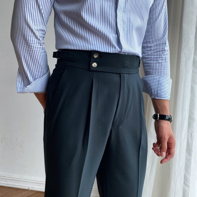Formal British High Waist Straight Pants