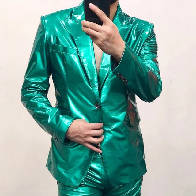 Bright Pop Colors Single Button Blazer