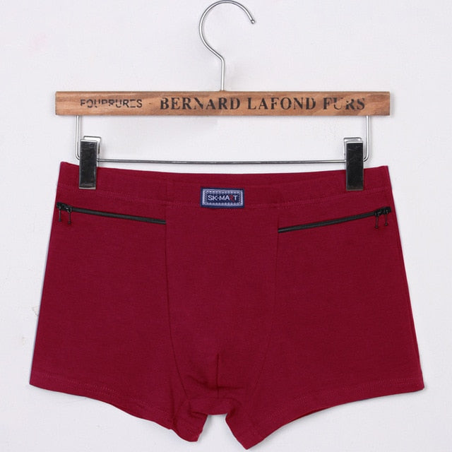 Double Zipper Pockets Breathable Boxers