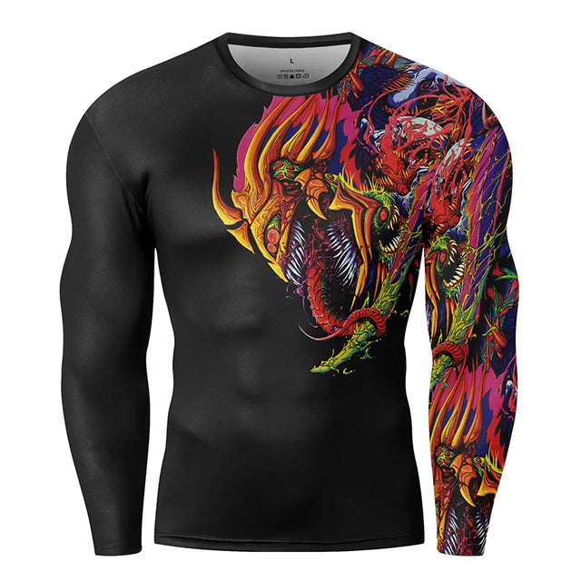 Sided Animal Printed Men T-Shirt