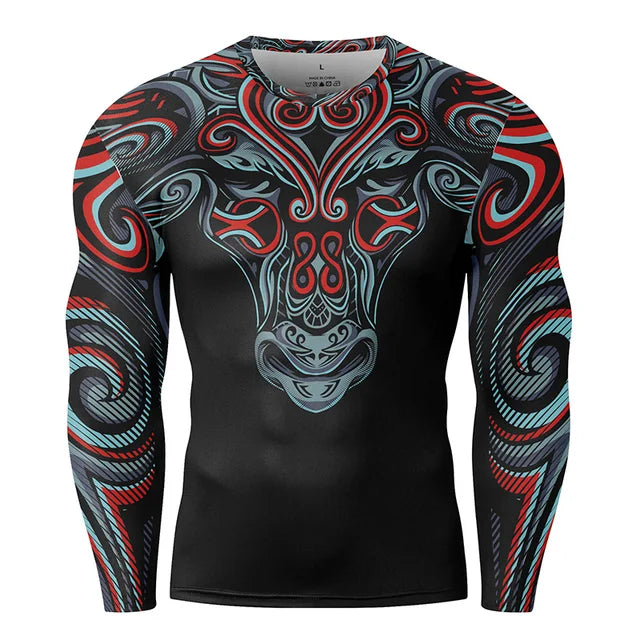 Sided Animal Printed Men T-Shirt