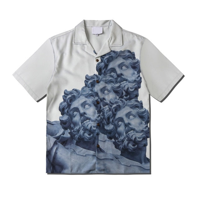 Casual Printed Modern Art Decoration Cotton Shirts