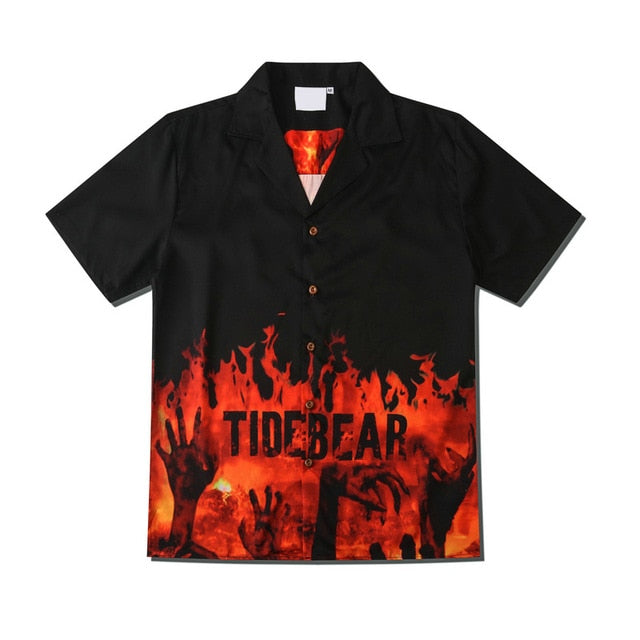 Casual Printed Modern Art Decoration Cotton Shirts