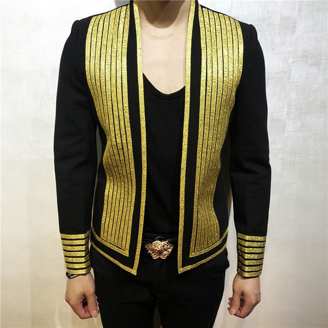 Gold Stripe Clubwear Blazer