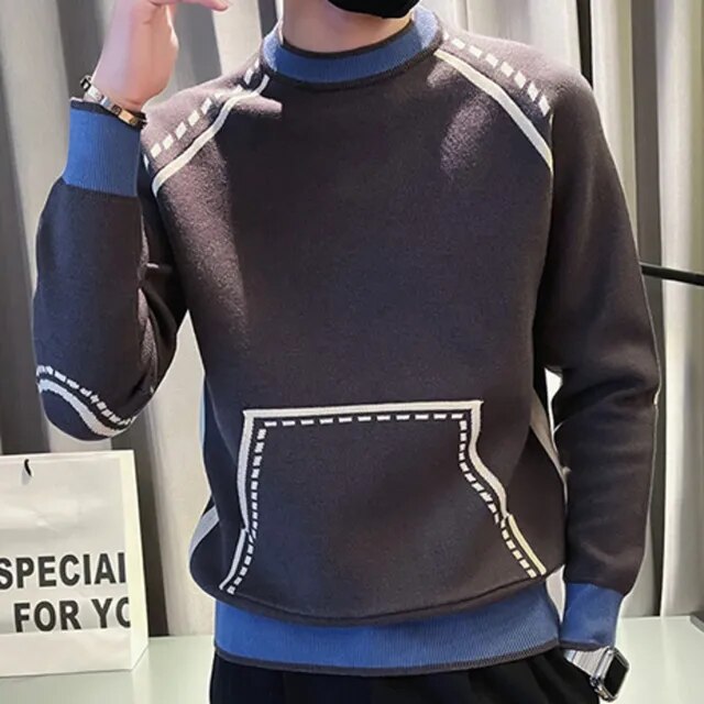 Striped Print Knitted Sweater