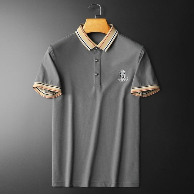 Sophisticated Casual Solid Polo Shirts