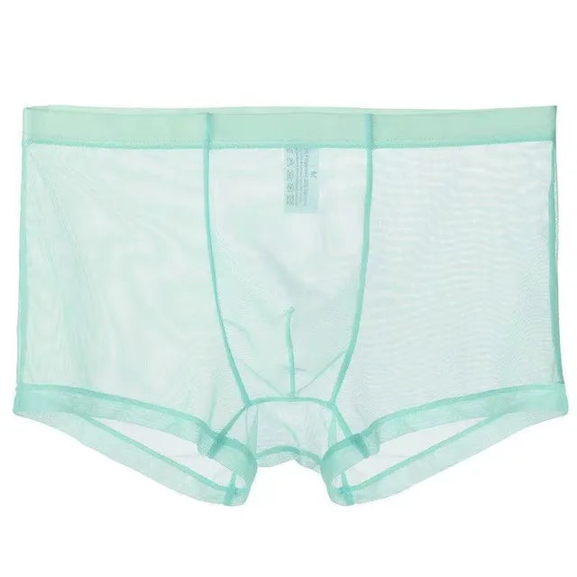 Solid Transparent Nylon Men Boxer