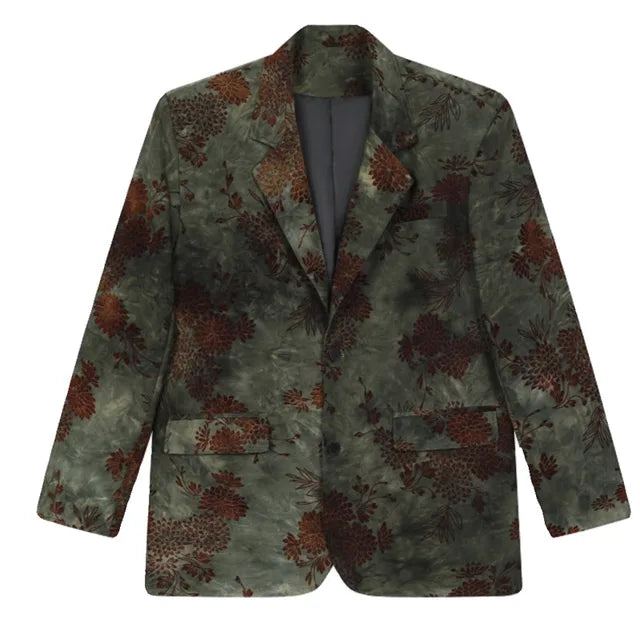 Chic Jacquard Shoulder Design Blazer