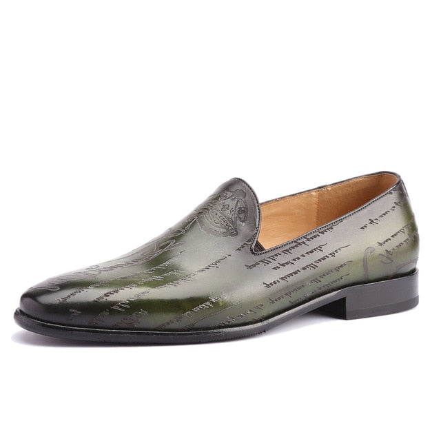Slip On Embossed Leather Men Formal Loafers