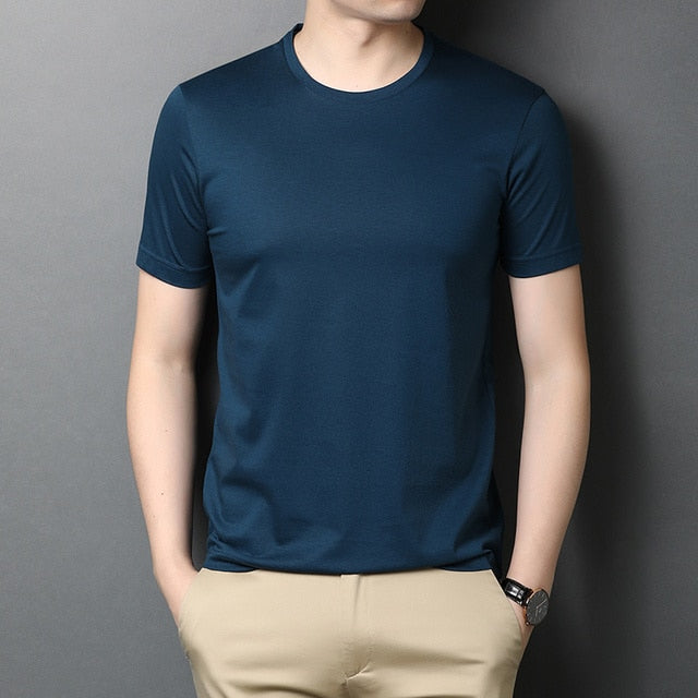 Solid Smooth Cotton T-Shirt