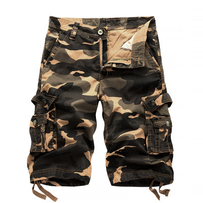 Summer Camouflage Cotton Cargo Shorts