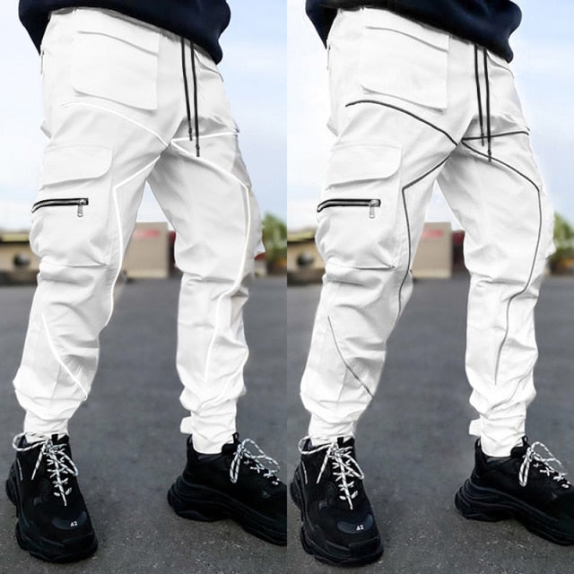 Casual Hip-Hop Cotton Drawstring Closure Cargo Pants