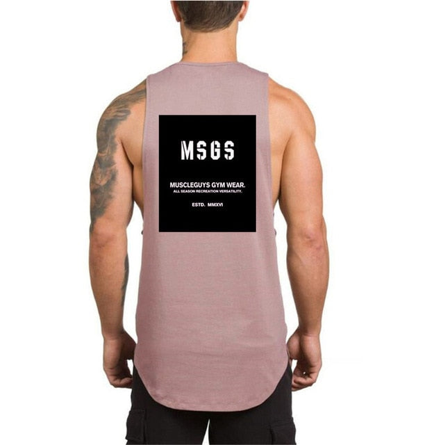 No Pain No Gain Back Line Printed Tank Top