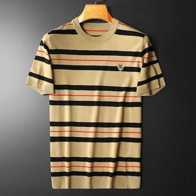 Mono Palette Striped Pattern T-Shirt