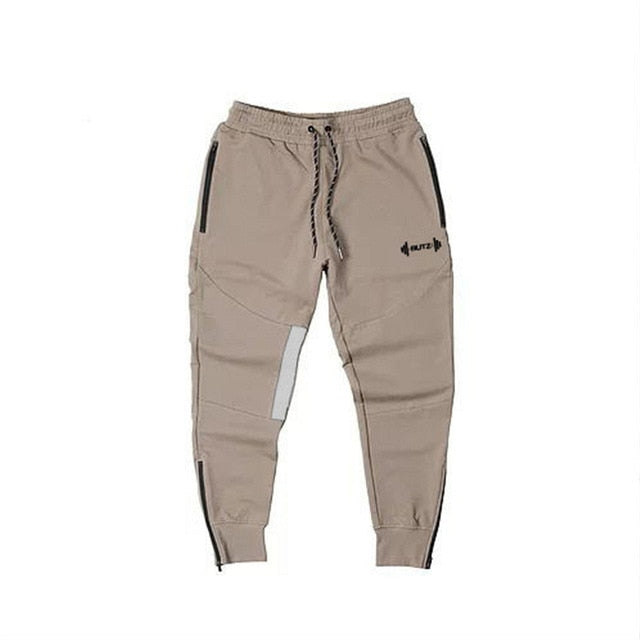 Casual Elastic Waistband Fitness Training Style Men Sweatpants