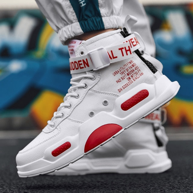 High Top Casual Letter Print Men Sneakers