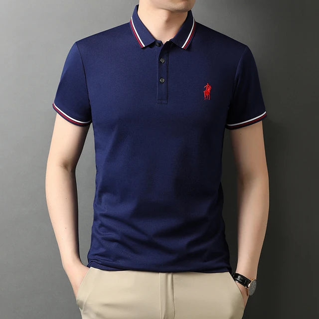 Embroidery Logo Solid Color Polo Shirt