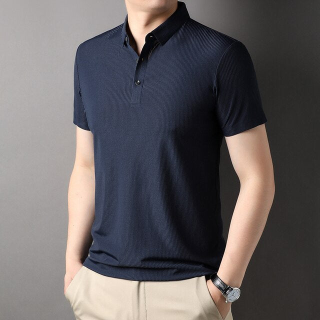 Solid Short Sleeve Plain Polo Shirt