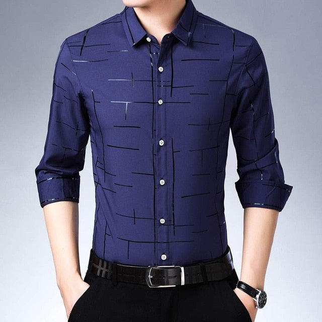 Seamless Lining Formal Elegant Long Sleeve Shirt